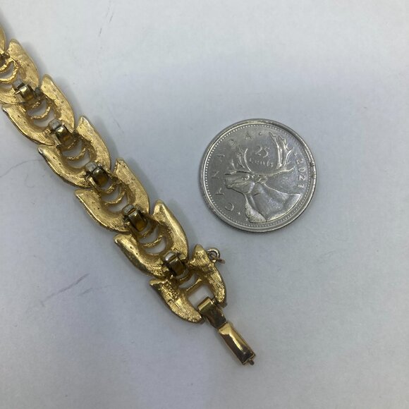 Vtg 1960 AVON de BELLEVILLE BOUCHER # 0840 gold pave rhinestone crystal brooch - Picture 3 of 3